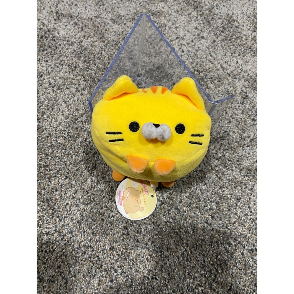 Yell Mochi Fuwa Korokoro Nyanko Yellow Cat Plush Toy YPT-05 Japanese Kawaii‎ NWT
